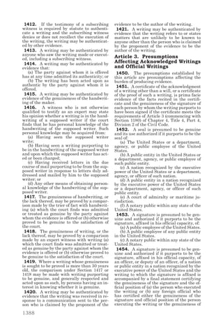 California penal code and evidence code 2014