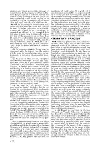 California penal code and evidence code 2014