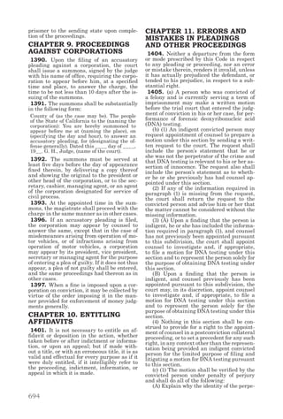 California penal code and evidence code 2014