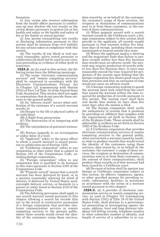 California penal code and evidence code 2014