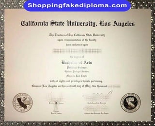 California State University Los Angeles fake Degree from shoppingfakediploma.com