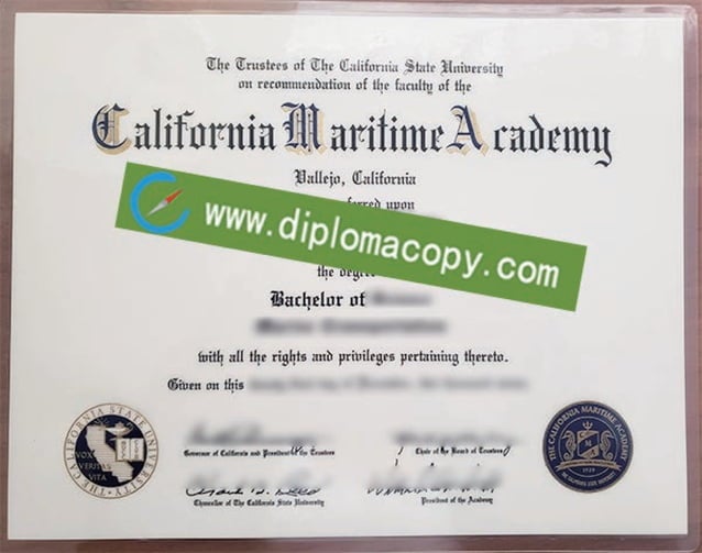 CSU Maritime Academy diploma PPT