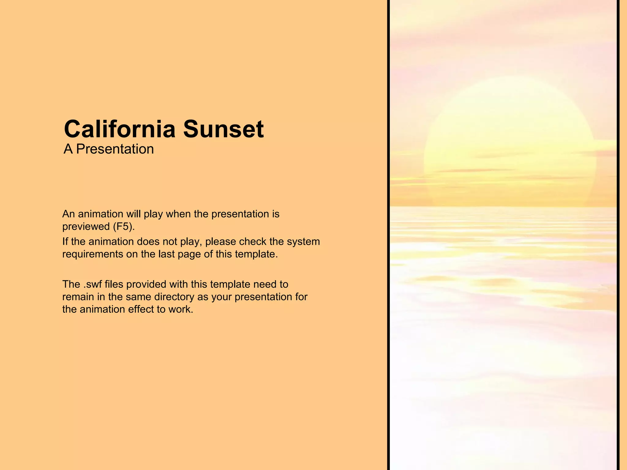 california-sunset-ppt