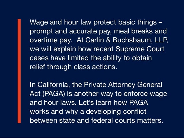 California wage and hour class actions