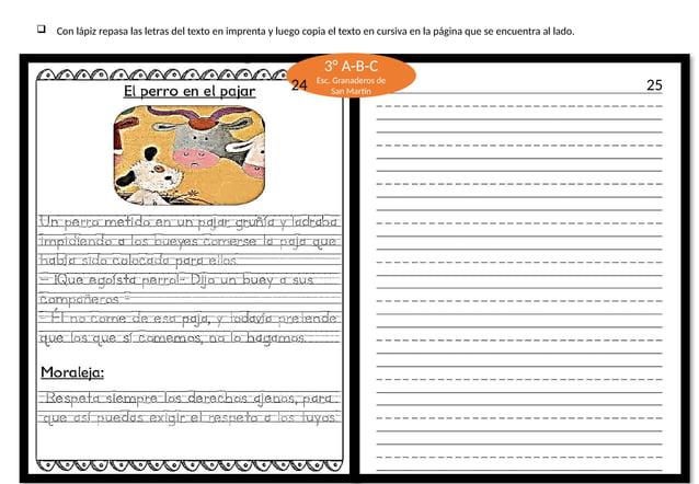 caligrafia para tercer grado de educacion primaria | PPTX