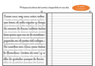 caligrafia para tercer grado de educacion primaria | PPTX