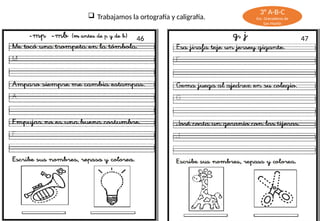 caligrafia para tercer grado de educacion primaria | PPTX