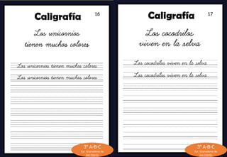 caligrafia para tercer grado de educacion primaria | PPTX