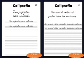 caligrafia para tercer grado de educacion primaria | PPTX