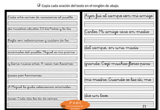 caligrafia para tercer grado de educacion primaria | PPTX