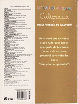FILIAIS E DISTRIBUIDORES FTD
. ACRE
Bl0BRANC0(Dislrib.)Fones(0ô8)224-8363e 224-424AFax(068)223-1864
. ALAGOAS
i4ACElÓTele-Fax(082)221-C431
. AMAPA
IVIACAPÁ(JesusdeNazaré)Fone(096j222-2652
. AMAZONAS
[,4ANAUS(Distrib.)Tele-Fax(092)215-3644Fax(092)234-1835
. BAHIA
SALVAD0R(Filial)Fone(071)341-4558Fax(071) 341-0975
ITABUNATele-Fax(073)613-1049
. CEARA
F0RTALEZA(Fillal)Fone(085)256-8585Fax(085)256-8331
. DISTRITO FEDERAL
BBASÍL|A(DisÌrib.)Fone(061) 343-2555Fax(061) 343-2455
. ESPIFìITO SANTO
vlIÓBlA(DjsÌrib.)Fone(027)322i-6044Fone/Fax(027)3227-6857
. GOIAS
G0lÂNlA(Djstrib.)Fone(062)213-7585Fax(062)213-3446
. MARANHAO
sÃ0LUÍs{Distrib.)Fones(098)232-3020232-6787232,1331Fax(098)231-2886
BACABALFone(099)621-1612
IIVIPERATRIZFone(099)525-1085
SANTp,INESr-ele-Fax(099)653-2347
. MATO GROSSO
CUIABÁ(Distrib.)Iele-Fax(065)624-24641622-2434
. MATO GROSSO DO SUL
CAMP0GBANDE(Distrib.) Fone(067) 324-2561Fax1,067) 384-2424
" MINAS GERAIS
BELOH0RIZ0NTE(Filial)Fone(031)3423-4848Fax(031)3423-4842
UBERLANDIATele-Fax(034)3236-2818/3238'2483
. PARA
BELEIV(Disti'ib.)Fone(091)250-5300Fax(091)250-5331
ÍVIABÁBAFone(091)324'2564
SANTAREMF-one(091)9122-8845
. PARAIBA
CAIVfPINAGRANDEIele-Fax(083)322-7260
J0A0PESSOATele-Faxí083)221-1635
. PARANÁ
CURIIIBA(Filial)Fone(041)332-8206Fax(041)332-1797
LONDRINA(Filial)Fone(043)3327-3420Fax(043)3328-3266
. PERNAMBUCO
RECIFE(Filial)Fone(081)3341-5222Fax(081)3341-7575
- PIAUI
TERESINAFone(086)223-5278Fax(086)223-8039
. RIO DE JANEIRO
Bl0DEJANEIB0(Filial)F0ne(021)2590-2607229A'A4462290-0562Fax(021)2590-2691
CAMPOSDOSG0ITACAZESTeleFax(0222722-9A93F0ne(022)2722-3799
. RIO GRANDE DO NORTE
NATALTele-Fax(084)222-7279
. RIO GRANDE DO SUL
P0RTOALEGRE{Filiai)ïeie-Faxí051)3211-2211
. RONDÔNIA
Jl-PARANÁ(Disirib.)Fone(069)421-5246Teie'Fax(069)421-4,,A9
P0RT0VELHOFone(069)229-4226lele-Fax1069)421-4109
. RORAIMA
B0AVISTATele-Fax(092)234-8839Fax(092)233-6837
. SANTA CATARINA
FL0BIANÓP0LlS(Distrib.)Tele-Fax(048)244,92CC
. SAO PAULO
sÃ0PAULO- Capitat(Fitiai)Iete-Fax{011)3611,3055Fax(011) 3611,5909
BAURUTele-Fax(014)232-8540
CA[/PINASTele-Fax(015)3242-3822
RIBEIRAOPRETO(Distrib.)Fone(016)610-3464Fax(016)610-3880
SANT0STele-Fax(013)3284-5320
SA0J0SEDCSCAN4POSTele-Fax(012)3941-6584
" SERGIPE
ARACAJU(Distrib.)F0ne(079)211-9941Fax{079)211'8010
. TOCANTINS
PALIVIASFone(063)225-1736
. MATRiz
sÂ0PAULO- CapiÌal- R.BuÌBarbosa,156- BelaVisÌa, CEP01326-010
CaixaPostal65149- CEP01390-970
Fone(011)3253-5011- Fax1011)288-A132
Internet:htlo://www.Ítd.com.br
CENTRALDEVENDAS:FOne(011)3611-3055- Fax(011)3611-5909
I I /.,r
 t/t
-i il tlies
l-:-t''
tsBN85-322-4156-5
llilililillll[illlffill((úFrD
 