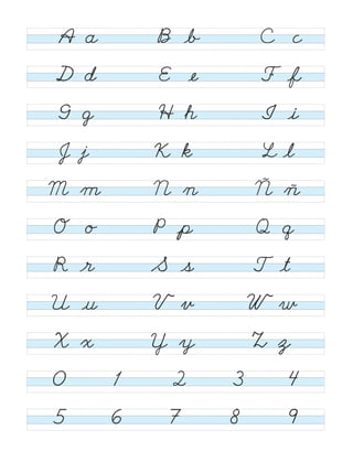 A a B åb C c
5 6 7 8 9
D d E åe F åf
G g H h I åi
M m N n Ñ ñ
O o P åp Q q
R år S ås T åt
U åu V v W w
X x Y y Z z
0 1 2 3 4
J j K k L ål
La elaboración del Cuaderno de trabajo Caligrafía III Serie Santillana Flor de Araguaney estuvo bajo la
coordinación pedagógica y editorial de las licenciadas Montserrat Rull y Carmen Navarro.
En la realización de esta obra intervino el siguiente equipo de especialistas:
Quedan rigurosamente prohibidas, sin la autorización previa
de los titulares del Copyright, bajo las sanciones establecidas
en las leyes, la reproducción total o parcial de esta obra por
cualquier medio o procedimiento, comprendidos la reprogra-
fía y el tratamiento informático, y la distribución de ejempla-
res de ella mediante alquiler o préstamo públicos.
© 2004 by Santillana, S. A.
Editado por Santillana, S. A.
Av. Rómulo Gallegos, Edif. Zulia, piso 1.
Sector Montecristo, Boleíta. Caracas (1070), Venezuela.
0049-082:.sfleT
ISBN: 980-275-550-8
Depósito legal: lf6332004745475
Texto
Irma del Valle Brito
Licenciada en Educación, egresada de la Universidad Central de
Venezuela (UCV), Maestría en Lingüística Aplicada en la
Universidad de Georgetown, Washington D.C.
Montserrat Rull
Profesora de Literatura y Lengua, egresada de la Universidad
Pedagógica Experimental Libertador (UPEL). Licenciada en
Traducción, egresada de la Universidad Central de Venezuela
(UCV).
Editora
Irma del Valle Brito
Diseño de portada
Inés Silva de Legórburu
Beatriz Granado
Martha Jiménez
Diseño de unidad gráfica
Beatriz Granado
José Pérez Duin
Diagramación
María Elena Becerra
Documentación senior
Martha Jiménez
Documentación junior
Arnaldo Velazco
Ilustración
Rosa Peña
Hugo Vidal
Jorge Juzgado
Librería Gráfica Santillana
Fotografía de portada
Ivonne Espinoza
Digitalización y retoque fotográfico
Héctor Grimán
Nuestro agradecimiento a las familias que han permitido realizar
las fotografías de los niños y niñas que aparecen en este libro.
PRIMERA EDICIÓN: 2004
Nº de ejemplares: 17950
Reimpresión: 2014
Impreso en Venezuela por Lithomundo, S.A.
 