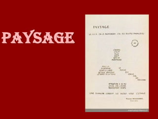 PAYSAGE
 