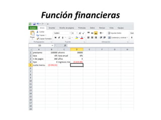Función financieras
 