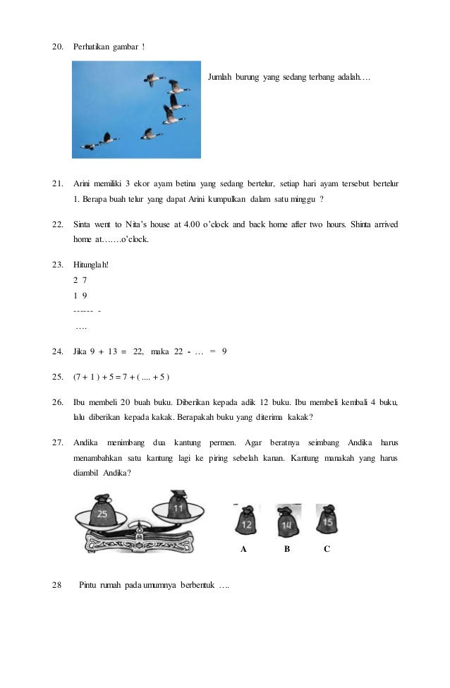 Calistung kelas 1 tahap i iv