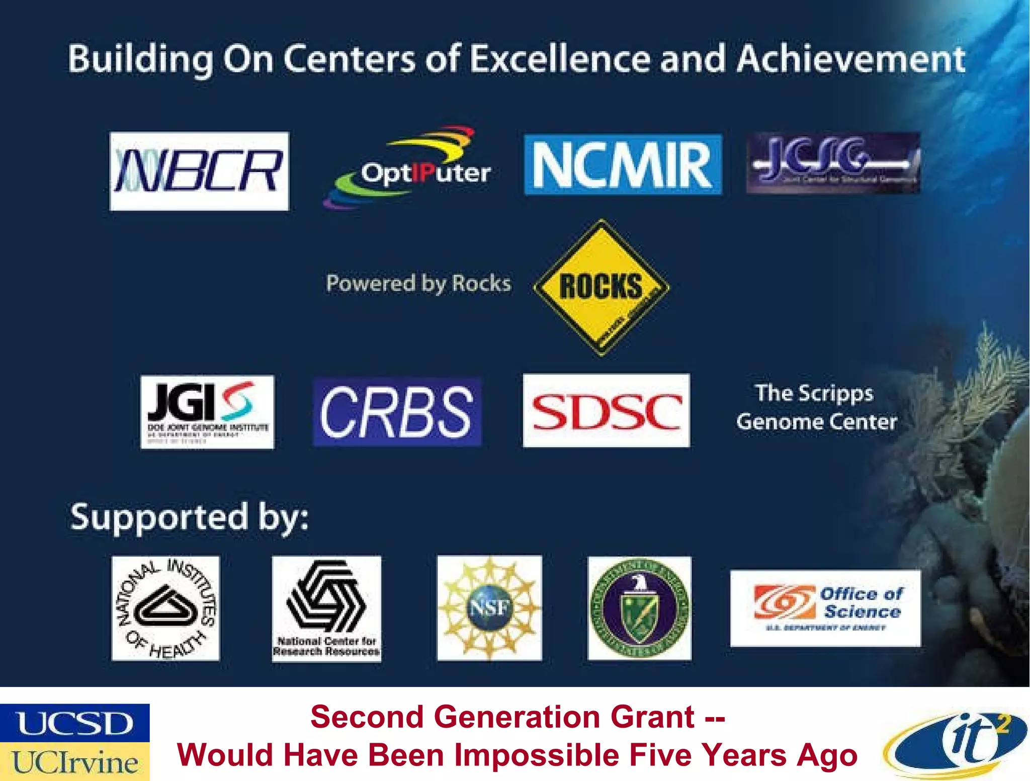 Second Generation Grant -- Would Have Been Impossible Five Years Ago 