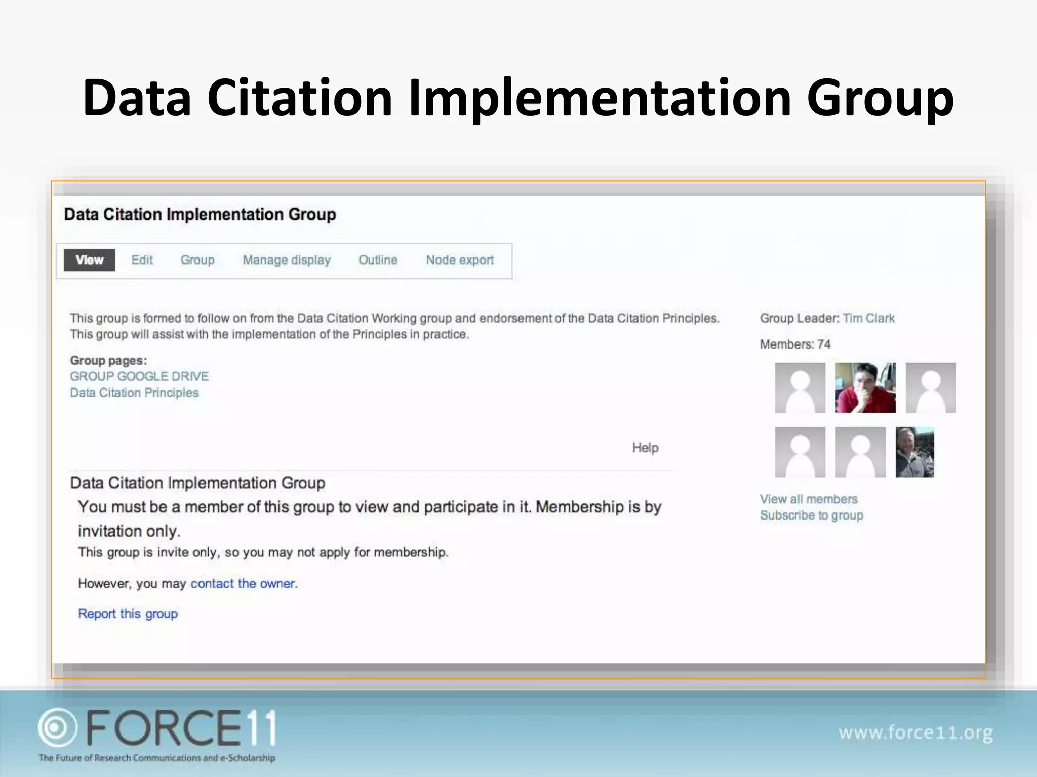 Data Citation Implementation Group
 