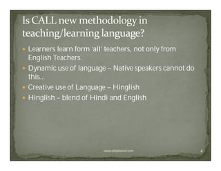 CALL - Computer Assisted Language Learning | PPT