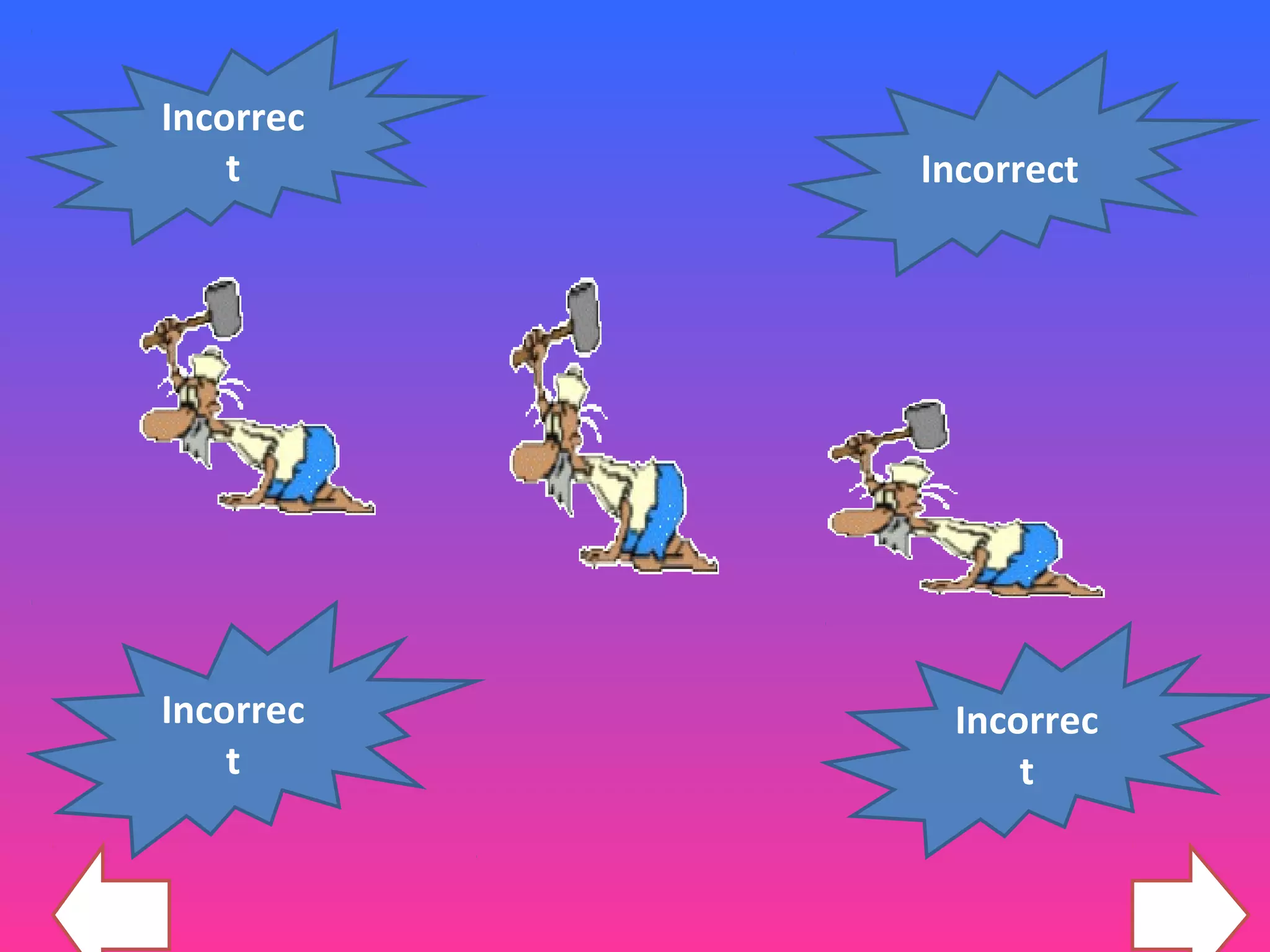 Incorrect
Incorrec
t
Incorrec
t
Incorrec
t
 