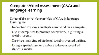 Lab Caa Example Computer-Assisted Language Learning | PPTX