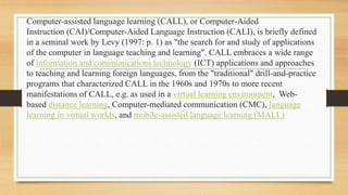 Computer-Assisted Language Learning | PPTX
