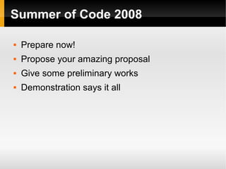 Call for Students: Google Summer of Code 2008
