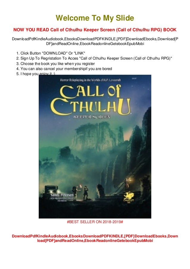 Call of Cthulhu Keeper Screen (Call of Cthulhu RPG) [PDF DOWNLOAD]
