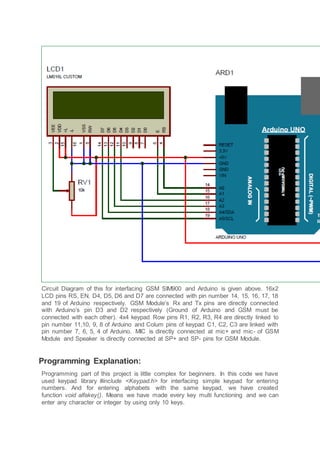 Call and message using arduino and gsm module | PDF
