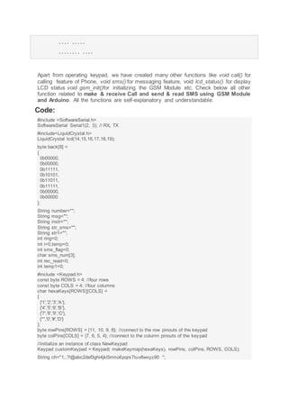 Call and message using arduino and gsm module | PDF