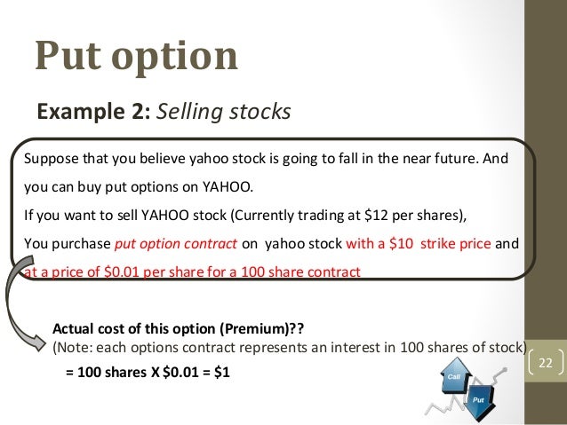 Trade options calls and puts