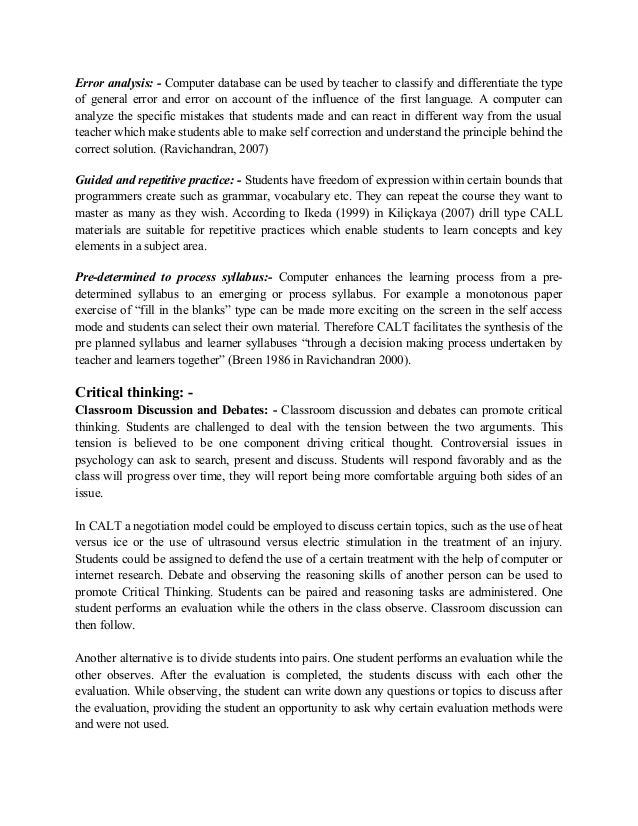 Phd thesis in computer assisted language learning