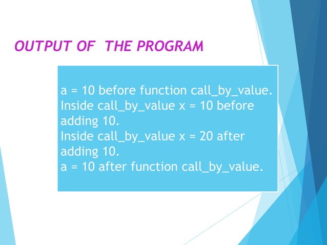 Call by value | PPTX | Programming Languages | Computing