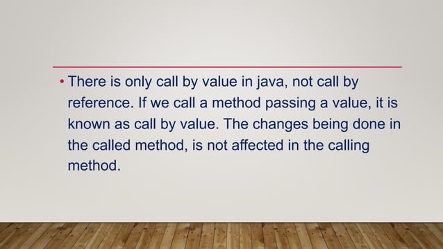 Call by value and call by reference in java | PPTX