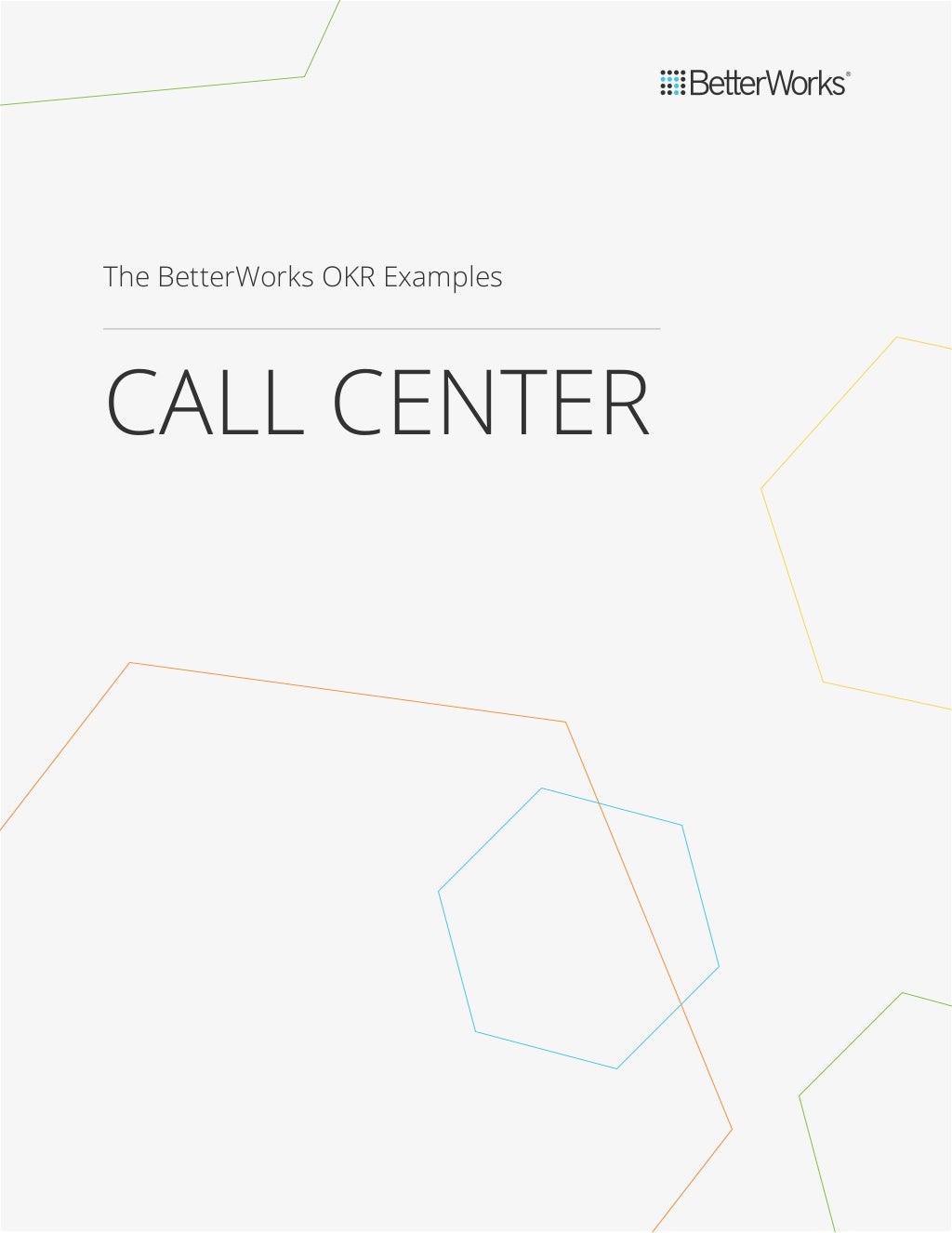 Goal Examples for Call Center