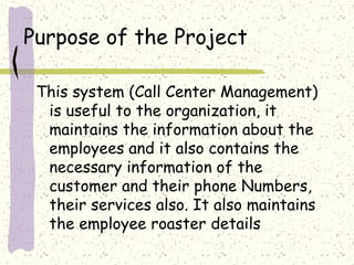 Call center management system ppt | PPT