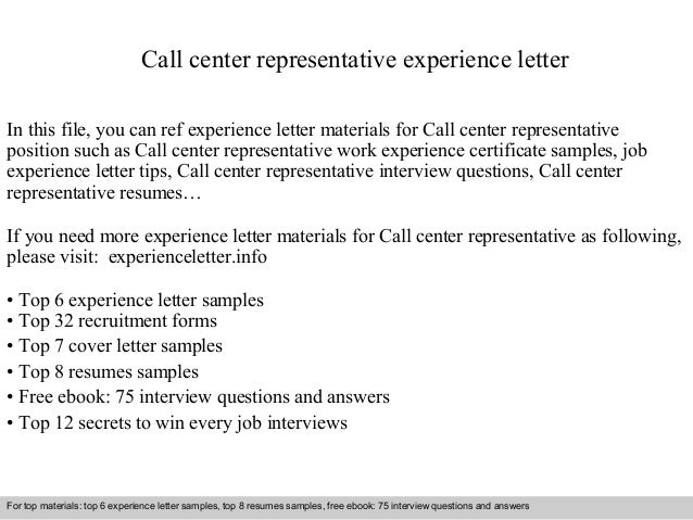 call center representative resumes