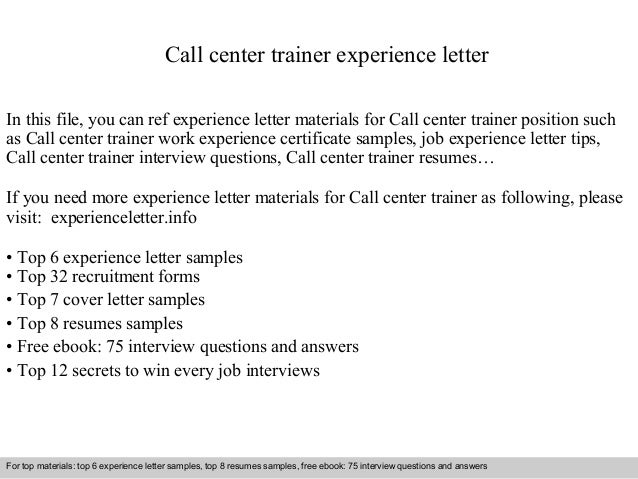 sample application letter for call center