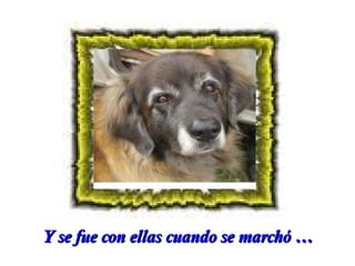 Y se fue con ellas cuando se marchó …

 