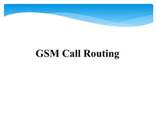 GSM Call Routing
 