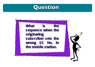 What is the sequence when the originating subscriber sets the wrong SC No. in the mobile station. Question 