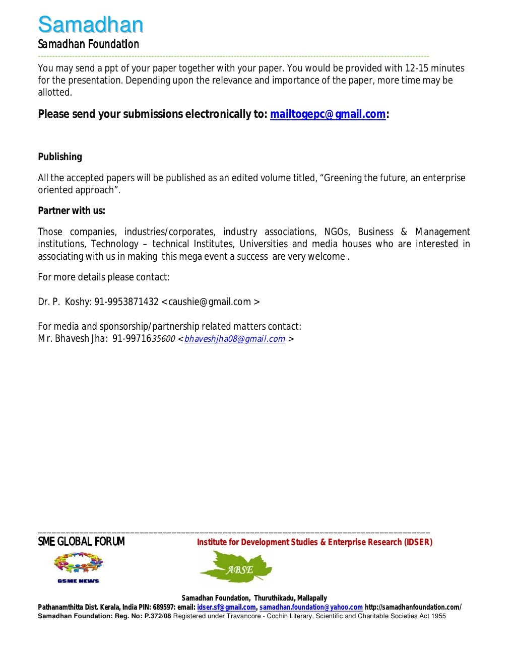 Call for papers
