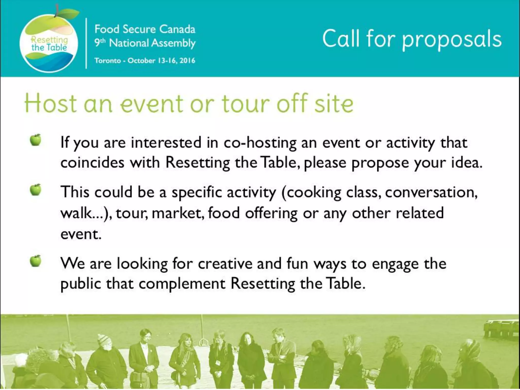 Call for proposals | Resetting the Table 2016