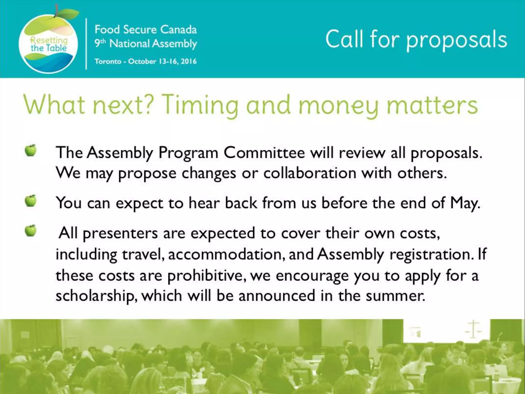 Call for proposals | Resetting the Table 2016