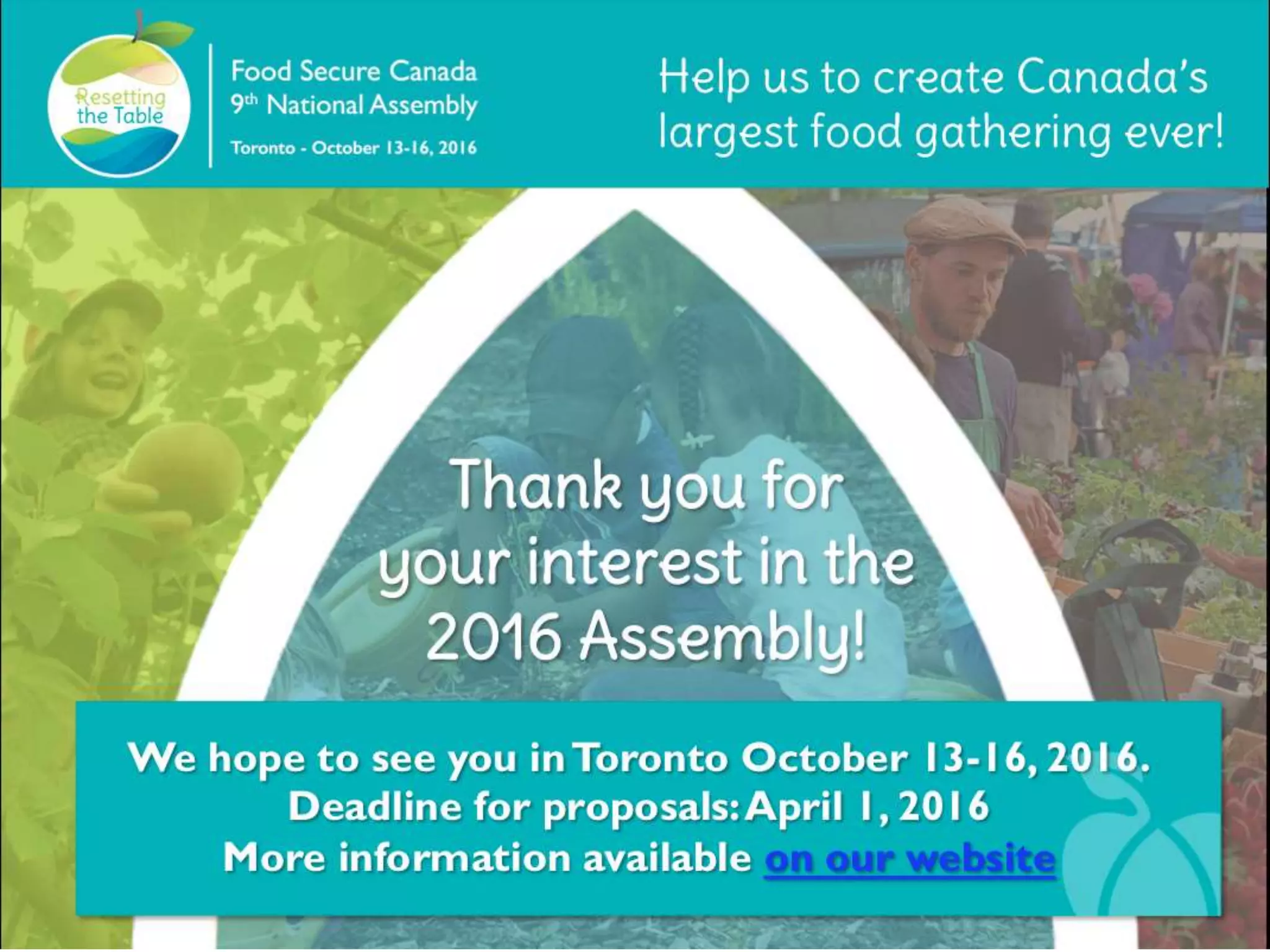 Call for proposals | Resetting the Table 2016