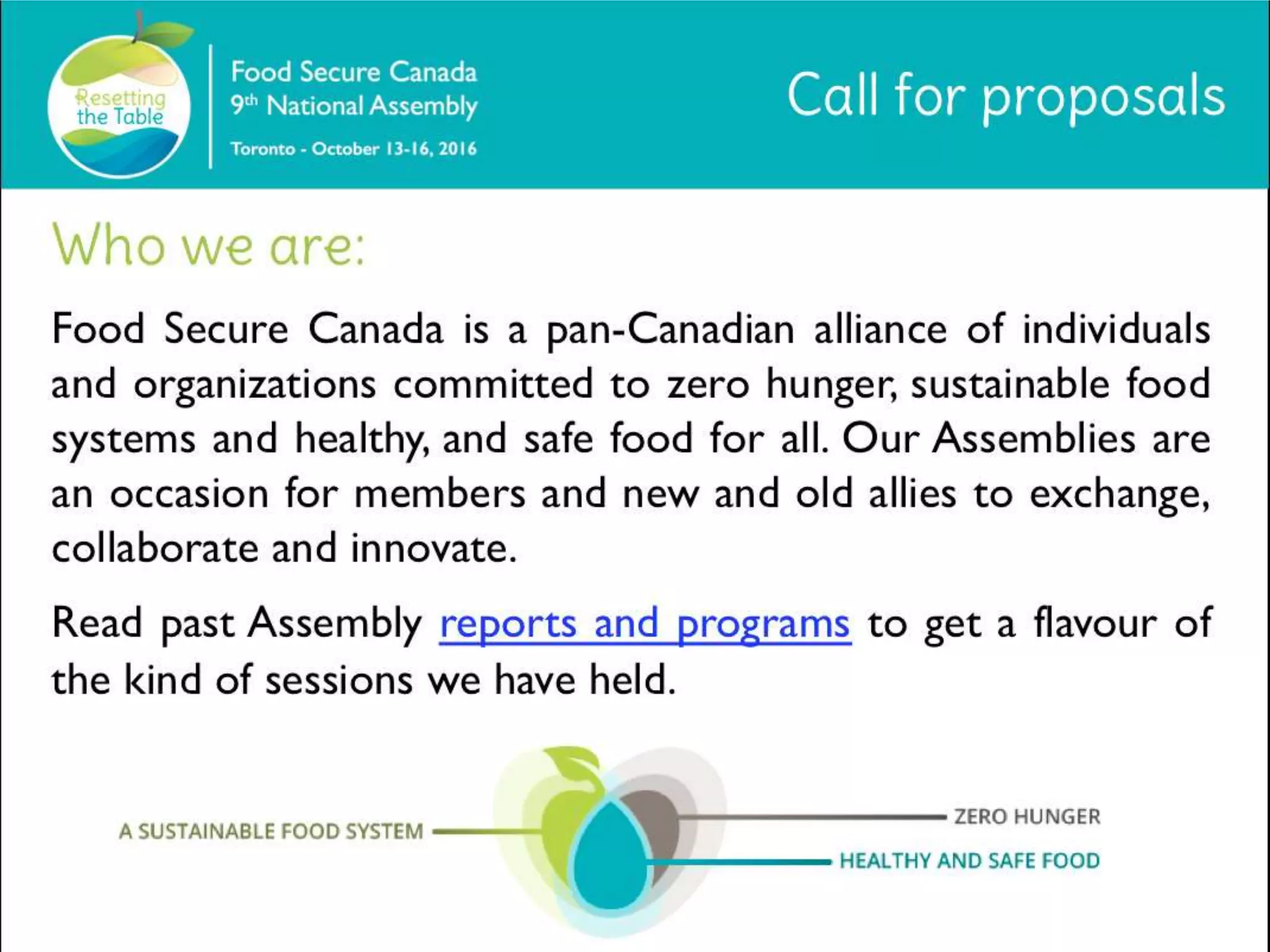 Call for proposals | Resetting the Table 2016