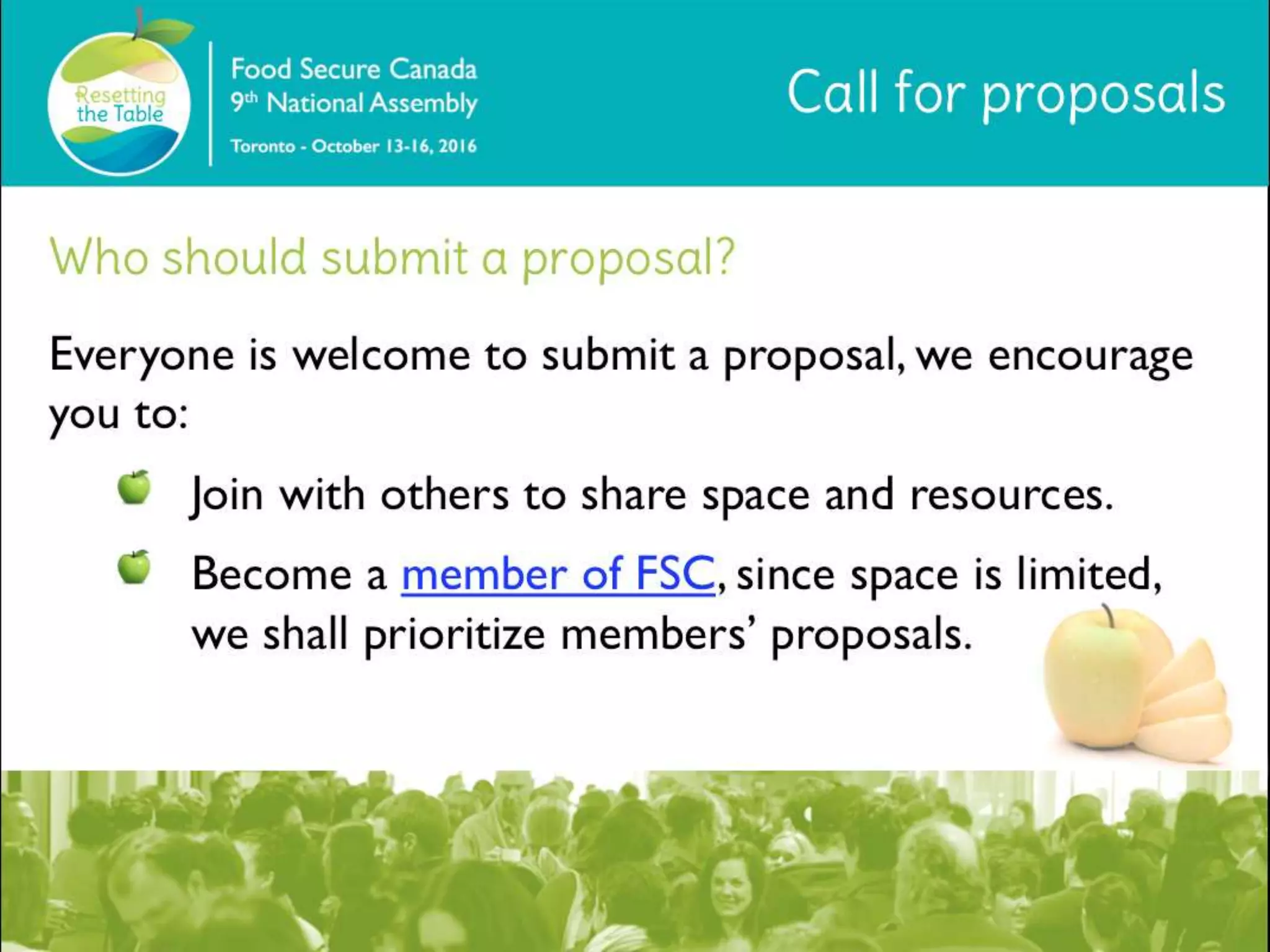 Call for proposals | Resetting the Table 2016