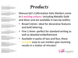 Callicreative Italic Marker 4pk