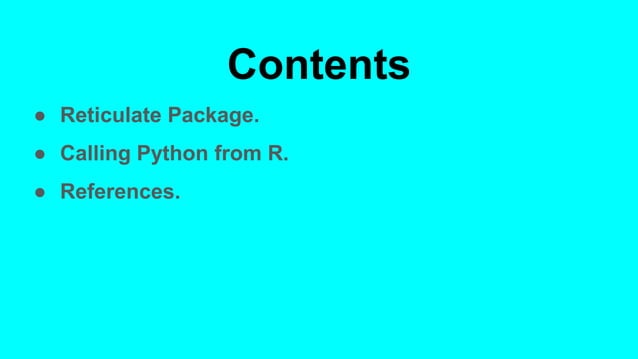 Calling python from r | PPT