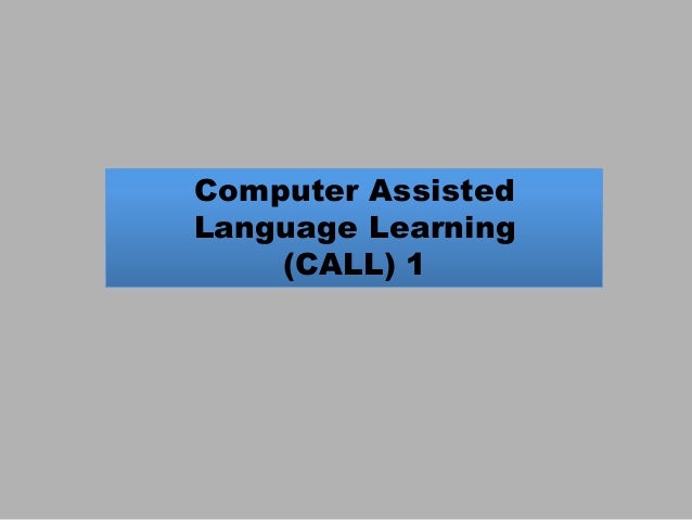 Phd thesis in computer assisted language learning