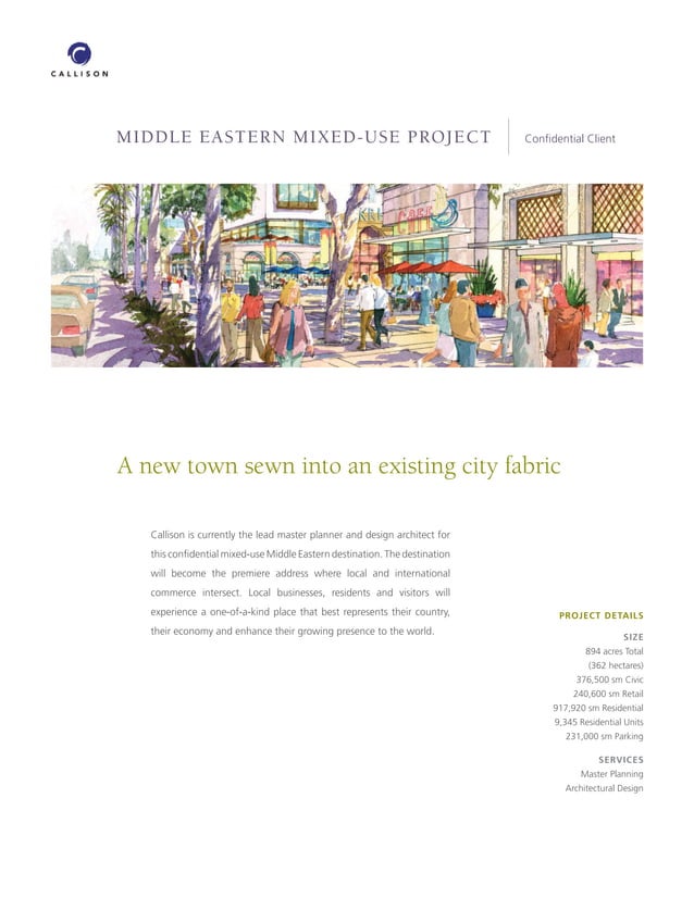 Callison Master Planning Qualifications